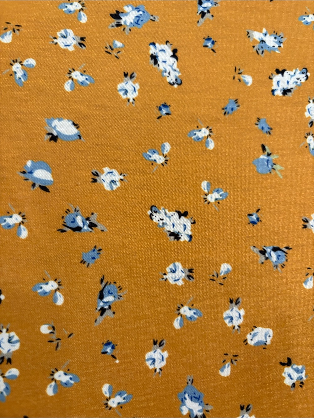 Wrap-Front Floral Midi Dress in Mustard - Picture 3 of 4